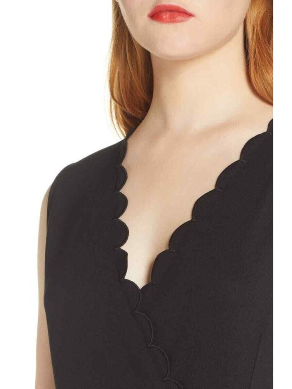 French Connection Romper Lula Beau Scallop Chic Sleeveless Summer Party Sz 8 New - Picture 5 of 16
